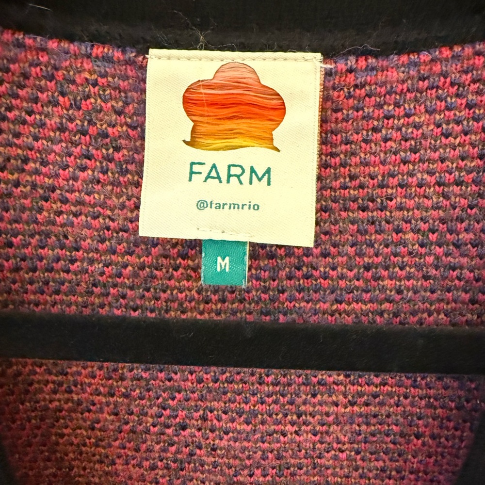 FARM Rio Multicolor Heart Pattern Cardigan - Picture 2 of 2